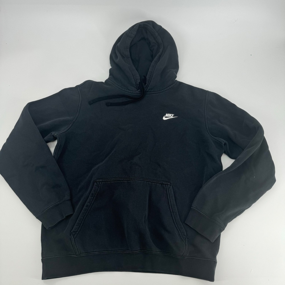 Nike Hoodie Sweatshirt Mens Medium Black Pullover Long Sleeve‎ Sportswear